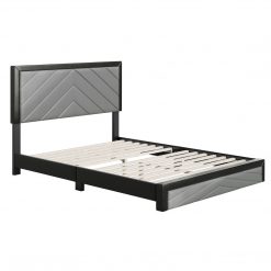 Thebedroomstore.com Platform Beds Barcelona Linen / Arden Faux Leather - Upholstered Platform Bed