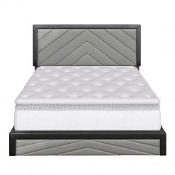 Thebedroomstore.com Platform Beds Barcelona Linen / Arden Faux Leather - Upholstered Platform Bed