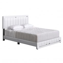 Thebedroomstore.com Upholstered Beds Beaumont Faux Leather / Senata Linen - Upholstered Platform Bed