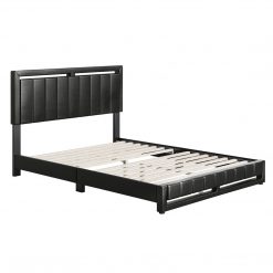 Thebedroomstore.com Upholstered Beds Beaumont Faux Leather / Senata Linen - Upholstered Platform Bed