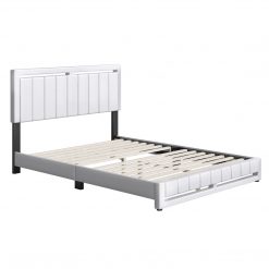 Thebedroomstore.com Upholstered Beds Beaumont Faux Leather / Senata Linen - Upholstered Platform Bed