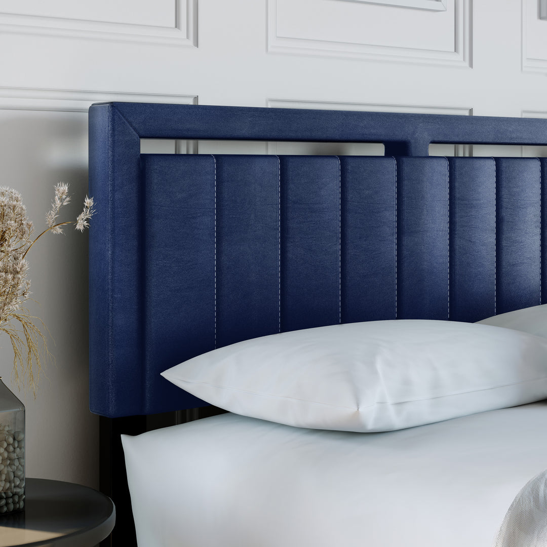 Thebedroomstore.com Upholstered Beds Beaumont Faux Leather / Senata Linen - Upholstered Platform Bed