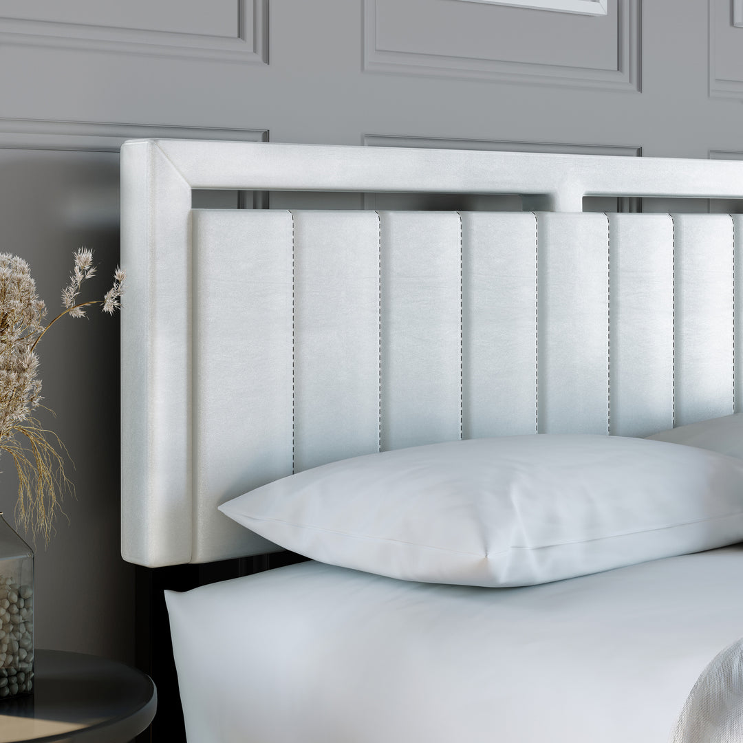 Thebedroomstore.com Upholstered Beds Beaumont Faux Leather / Senata Linen - Upholstered Platform Bed