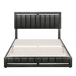 Thebedroomstore.com Upholstered Beds Beaumont Faux Leather / Senata Linen - Upholstered Platform Bed
