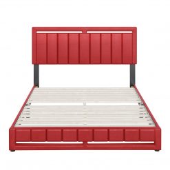 Thebedroomstore.com Upholstered Beds Beaumont Faux Leather / Senata Linen - Upholstered Platform Bed