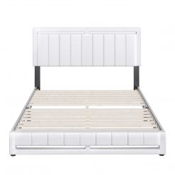 Thebedroomstore.com Upholstered Beds Beaumont Faux Leather / Senata Linen - Upholstered Platform Bed