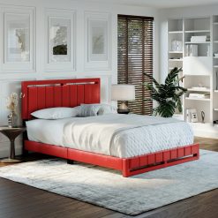 Thebedroomstore.com Upholstered Beds Beaumont Faux Leather / Senata Linen - Upholstered Platform Bed