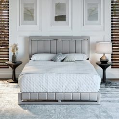 Thebedroomstore.com Upholstered Beds Beaumont Faux Leather / Senata Linen - Upholstered Platform Bed