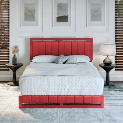 Thebedroomstore.com Upholstered Beds Beaumont Faux Leather / Senata Linen - Upholstered Platform Bed