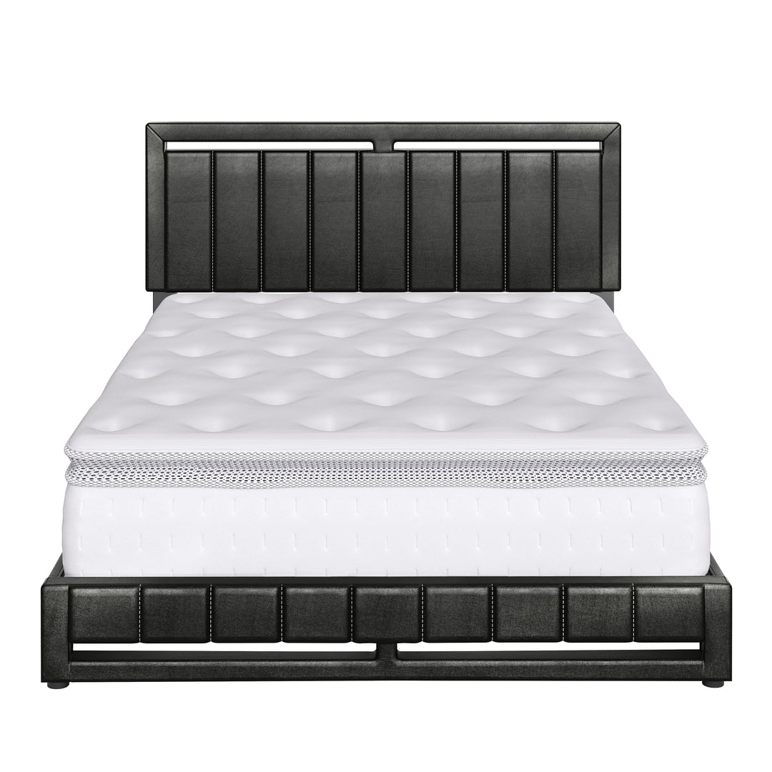 Thebedroomstore.com Upholstered Beds Beaumont Faux Leather / Senata Linen - Upholstered Platform Bed