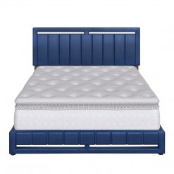 Thebedroomstore.com Upholstered Beds Beaumont Faux Leather / Senata Linen - Upholstered Platform Bed
