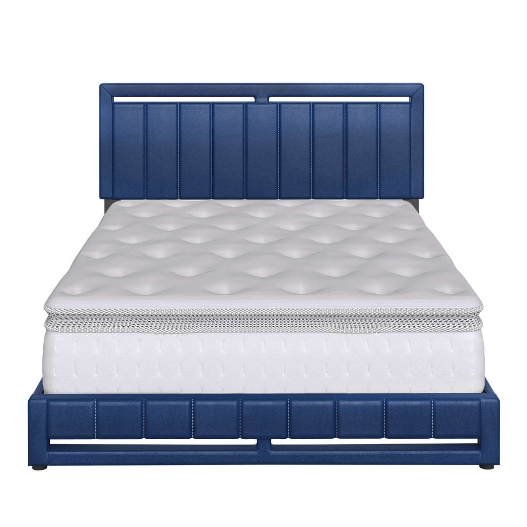 Thebedroomstore.com Upholstered Beds Beaumont Faux Leather / Senata Linen - Upholstered Platform Bed