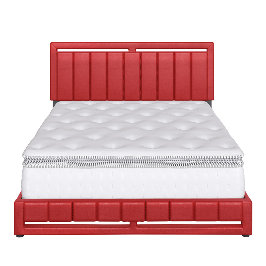 Thebedroomstore.com Upholstered Beds Beaumont Faux Leather / Senata Linen - Upholstered Platform Bed