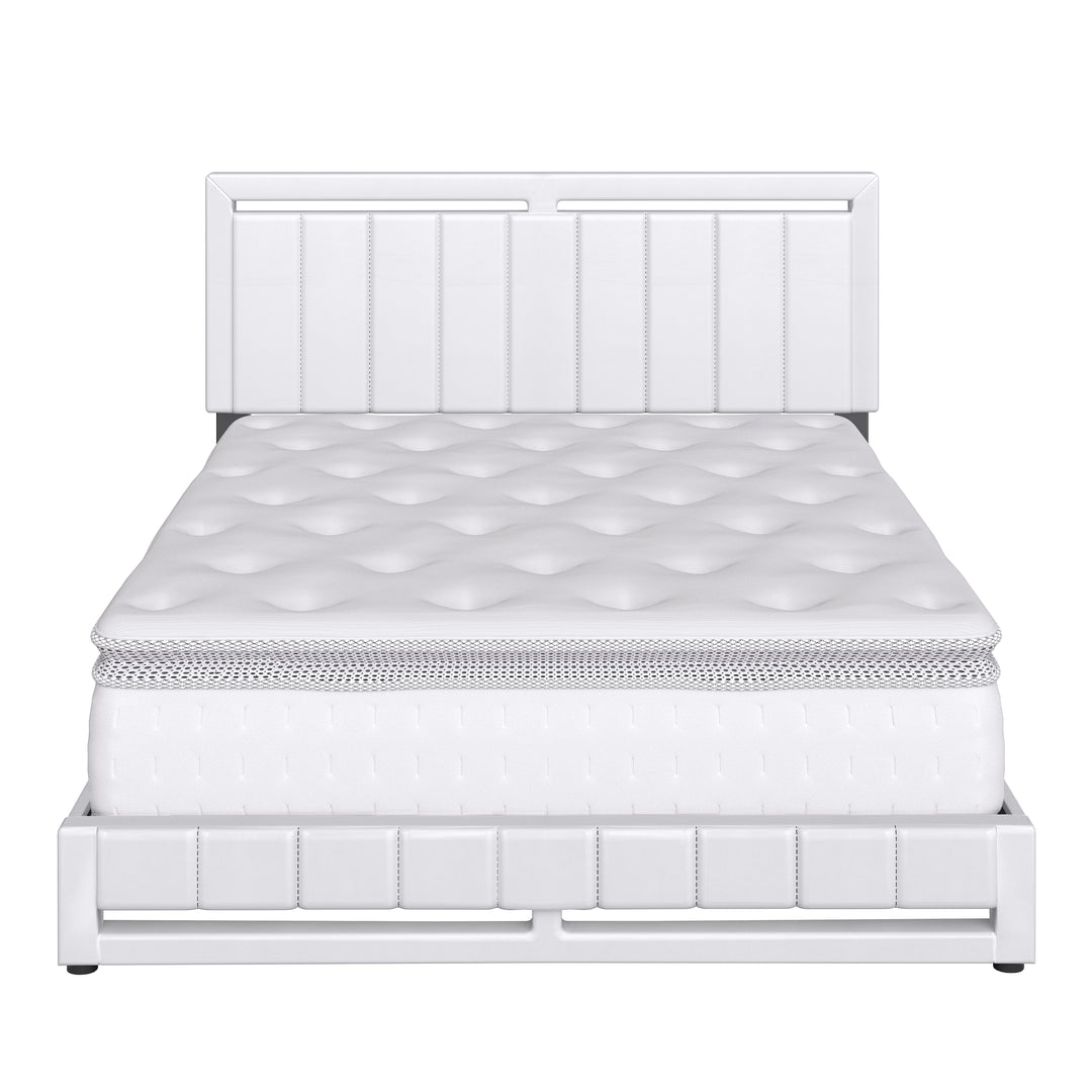 Thebedroomstore.com Upholstered Beds Beaumont Faux Leather / Senata Linen - Upholstered Platform Bed