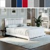 Thebedroomstore.com Upholstered Beds Beaumont Faux Leather / Senata Linen - Upholstered Platform Bed