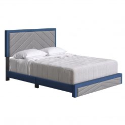 Thebedroomstore.com Platform Beds Barcelona Linen / Arden Faux Leather - Upholstered Platform Bed