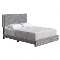 Thebedroomstore.com Platform Beds Barcelona Linen / Arden Faux Leather - Upholstered Platform Bed