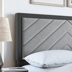 Thebedroomstore.com Platform Beds Barcelona Linen / Arden Faux Leather - Upholstered Platform Bed