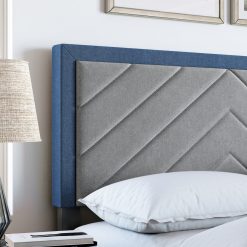 Thebedroomstore.com Platform Beds Barcelona Linen / Arden Faux Leather - Upholstered Platform Bed