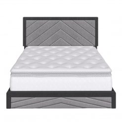 Thebedroomstore.com Platform Beds Barcelona Linen / Arden Faux Leather - Upholstered Platform Bed