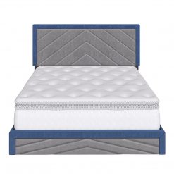 Thebedroomstore.com Platform Beds Barcelona Linen / Arden Faux Leather - Upholstered Platform Bed