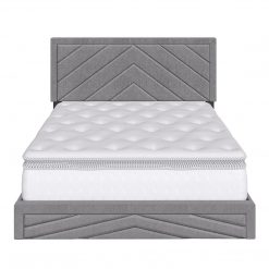 Thebedroomstore.com Platform Beds Barcelona Linen / Arden Faux Leather - Upholstered Platform Bed
