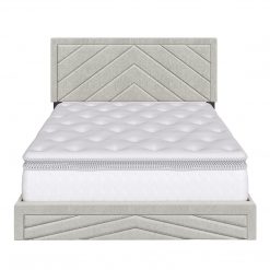 Thebedroomstore.com Platform Beds Barcelona Linen / Arden Faux Leather - Upholstered Platform Bed