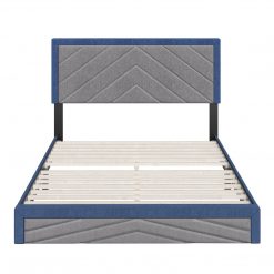 Thebedroomstore.com Platform Beds Barcelona Linen / Arden Faux Leather - Upholstered Platform Bed