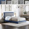 Thebedroomstore.com Platform Beds Barcelona Linen / Arden Faux Leather - Upholstered Platform Bed