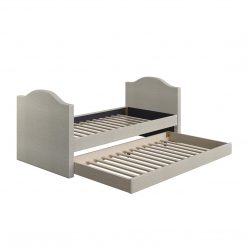 Thebedroomstore.com Messina Faux Leather / Birmingham Linen - Trundle Bed Platform Beds