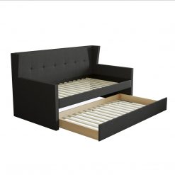 Thebedroomstore.com Carlisle Linen Trundle Bed Platform Beds