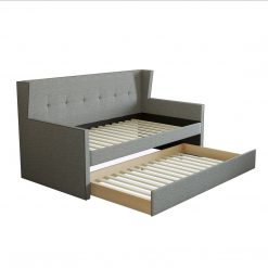 Thebedroomstore.com Carlisle Linen Trundle Bed Platform Beds
