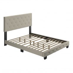 Thebedroomstore.com Chloe Linen Upholstered Platform Bed Platform Beds