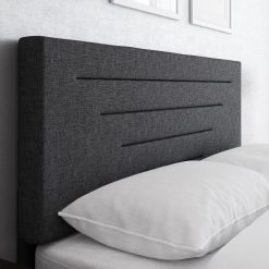 Thebedroomstore.com Luxembourg Faux Leather / Cordoba Linen - Upholstered Bed