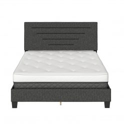 Thebedroomstore.com Luxembourg Faux Leather / Cordoba Linen - Upholstered Bed