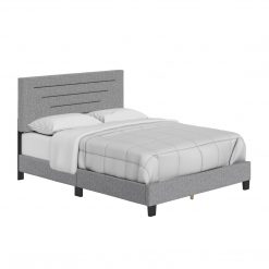 Thebedroomstore.com Luxembourg Faux Leather / Cordoba Linen - Upholstered Bed