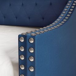 Thebedroomstore.com Manchester Linen / Darlington Faux Leather / Dorset - Velour Trundle Bed Platform Beds