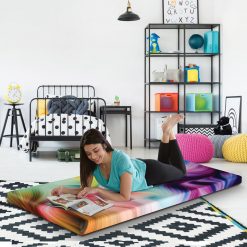 Thebedroomstore.com Groove Tie Dye Roll Up Memory Foam Guest Bed Mattress Fold-Away Guest Beds