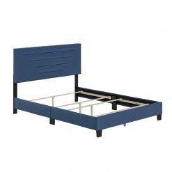 Thebedroomstore.com Luxembourg Faux Leather / Cordoba Linen - Upholstered Bed