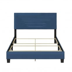Thebedroomstore.com Luxembourg Faux Leather / Cordoba Linen - Upholstered Bed