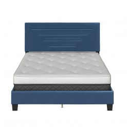 Thebedroomstore.com Luxembourg Faux Leather / Cordoba Linen - Upholstered Bed