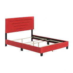 Thebedroomstore.com Luxembourg Faux Leather / Cordoba Linen - Upholstered Bed