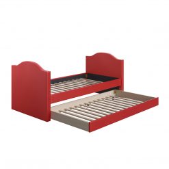 Thebedroomstore.com Messina Faux Leather / Birmingham Linen - Trundle Bed Platform Beds