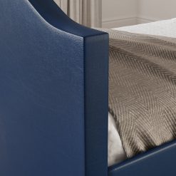Thebedroomstore.com Messina Faux Leather / Birmingham Linen - Trundle Bed Platform Beds