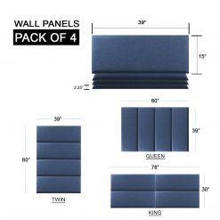 Thebedroomstore.com Upholstered Beds Masterpiece Upholstered Wall Panels Headboard - Set Of 4 - Easy Assembly