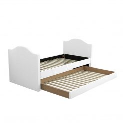 Thebedroomstore.com Messina Faux Leather / Birmingham Linen - Trundle Bed Platform Beds