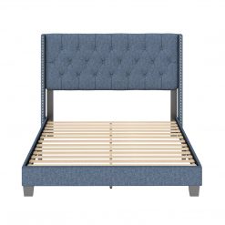 Thebedroomstore.com Mia Linen Upholstered Platform Bed