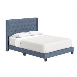 Thebedroomstore.com Mia Linen Upholstered Platform Bed