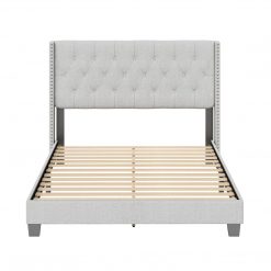 Thebedroomstore.com Mia Linen Upholstered Platform Bed