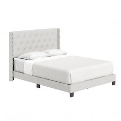 Thebedroomstore.com Mia Linen Upholstered Platform Bed